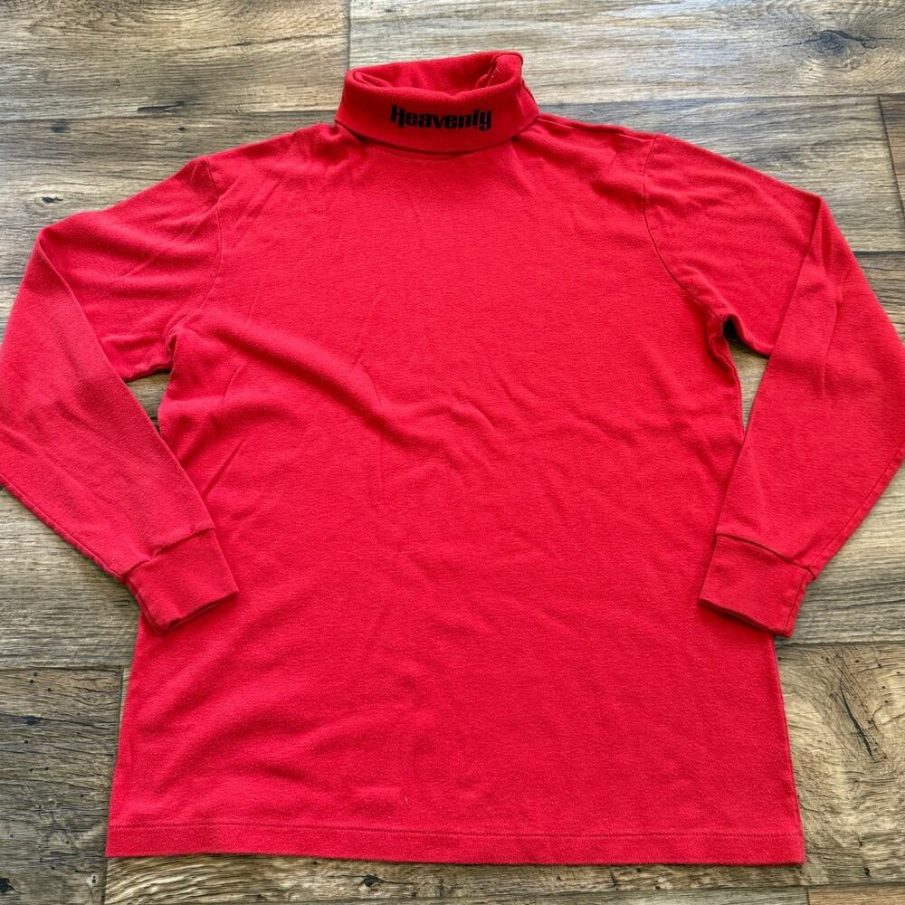 Vintage 80s Heavenly Lake Tahoe Red Ski Turtleneck